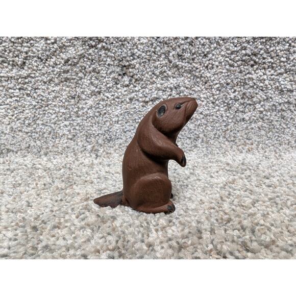 Vintage 70s 80s Punxsutawney Phil Handpainted Clay Groundhog Souvenir Figurine - Picture 4 of 9